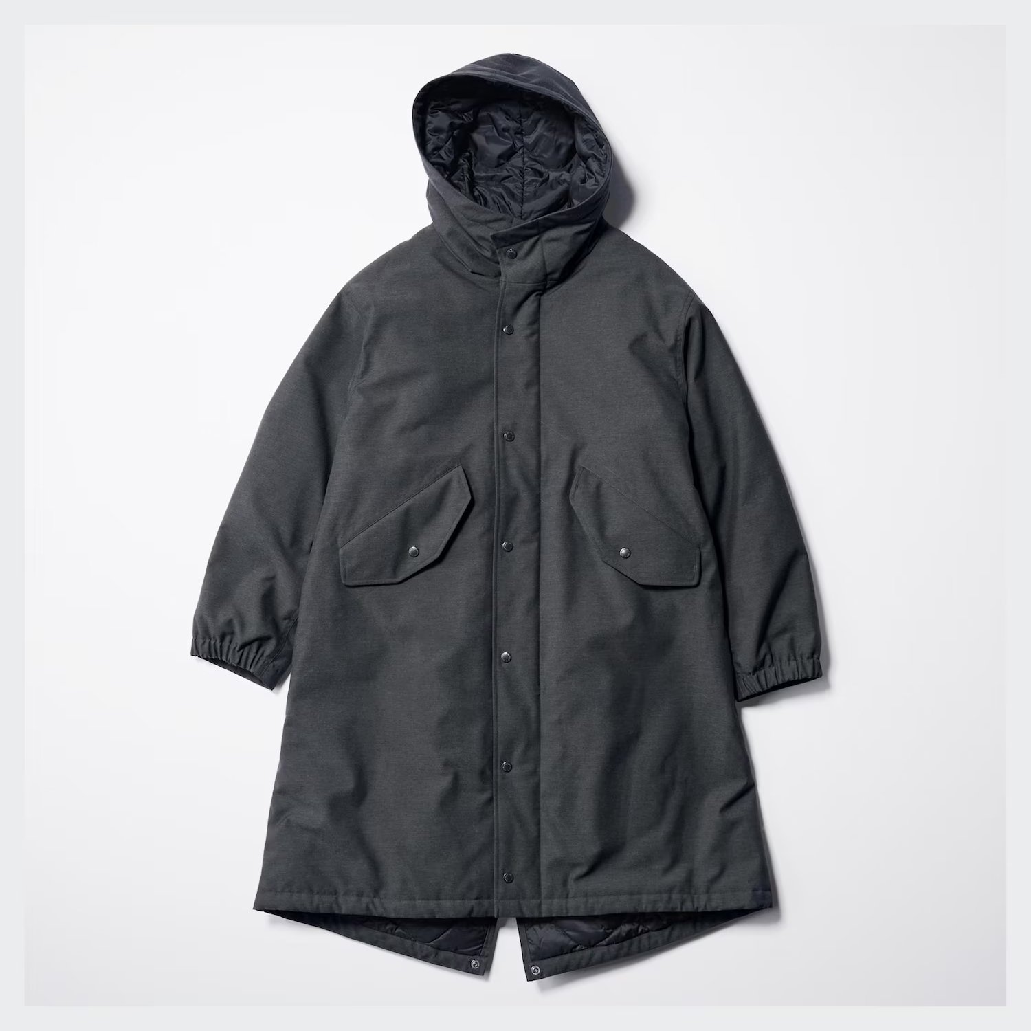 

Пальто Uniqlo Pufftech с капюшоном Unisex, 08 темно-серый