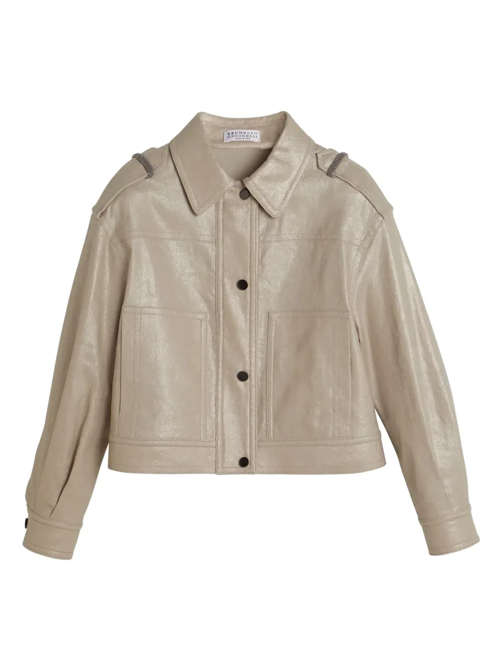 Куртка джинсовая Brunello Cucinelli Kids, бежевый