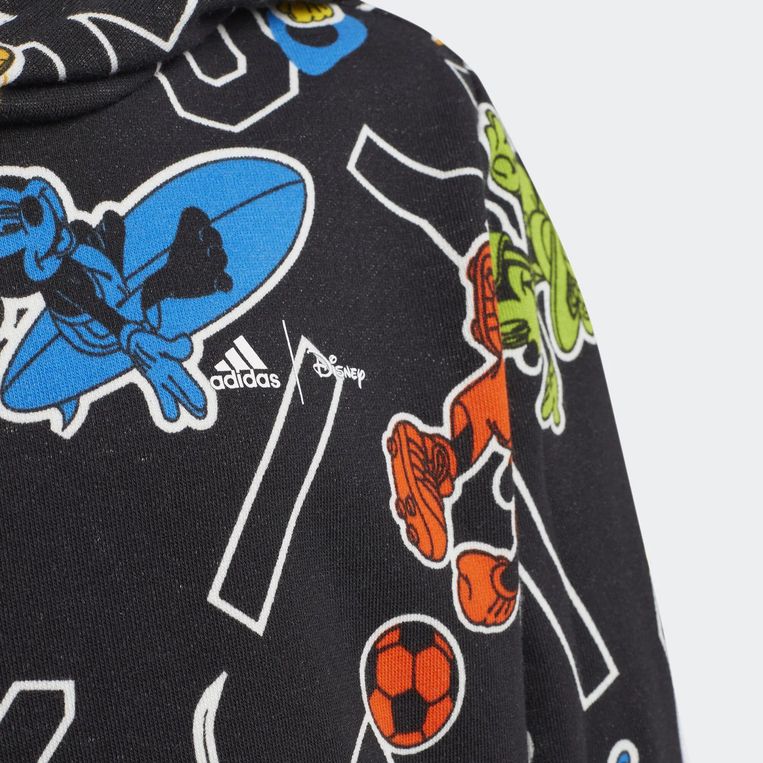 Детское худи с принтом adidas x Disney Mickey Maus, Adidas, Schwarz Weiss Gelb — фото 3