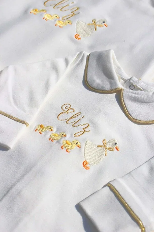 Детский комплект для новорожденных хлопковый Chick Embroidery Personalized Babiesfirst, White — фото 4