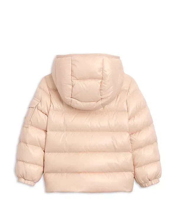 Детская куртка для девочек пуховая с капюшоном Moncler, Light Pink — фото 2