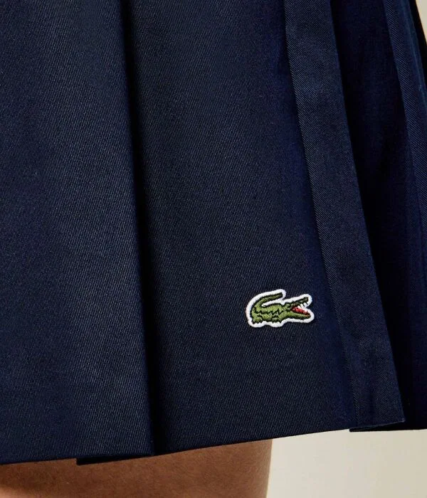 Юбка Lacoste Blu Marino, мини-трапеция из хлопка — фото 4