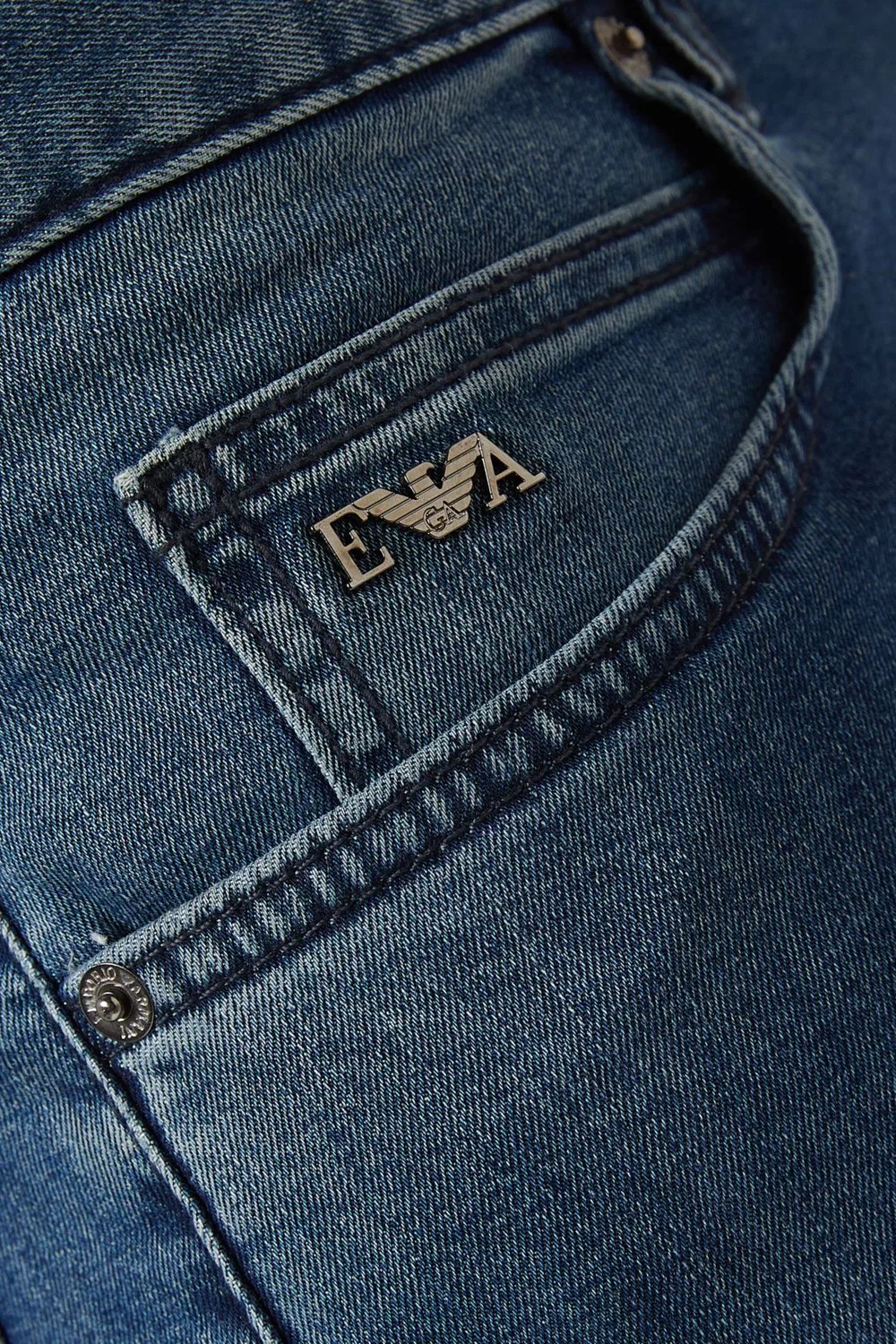 Джинсы прямые Emporio Armani, синий — фото 4