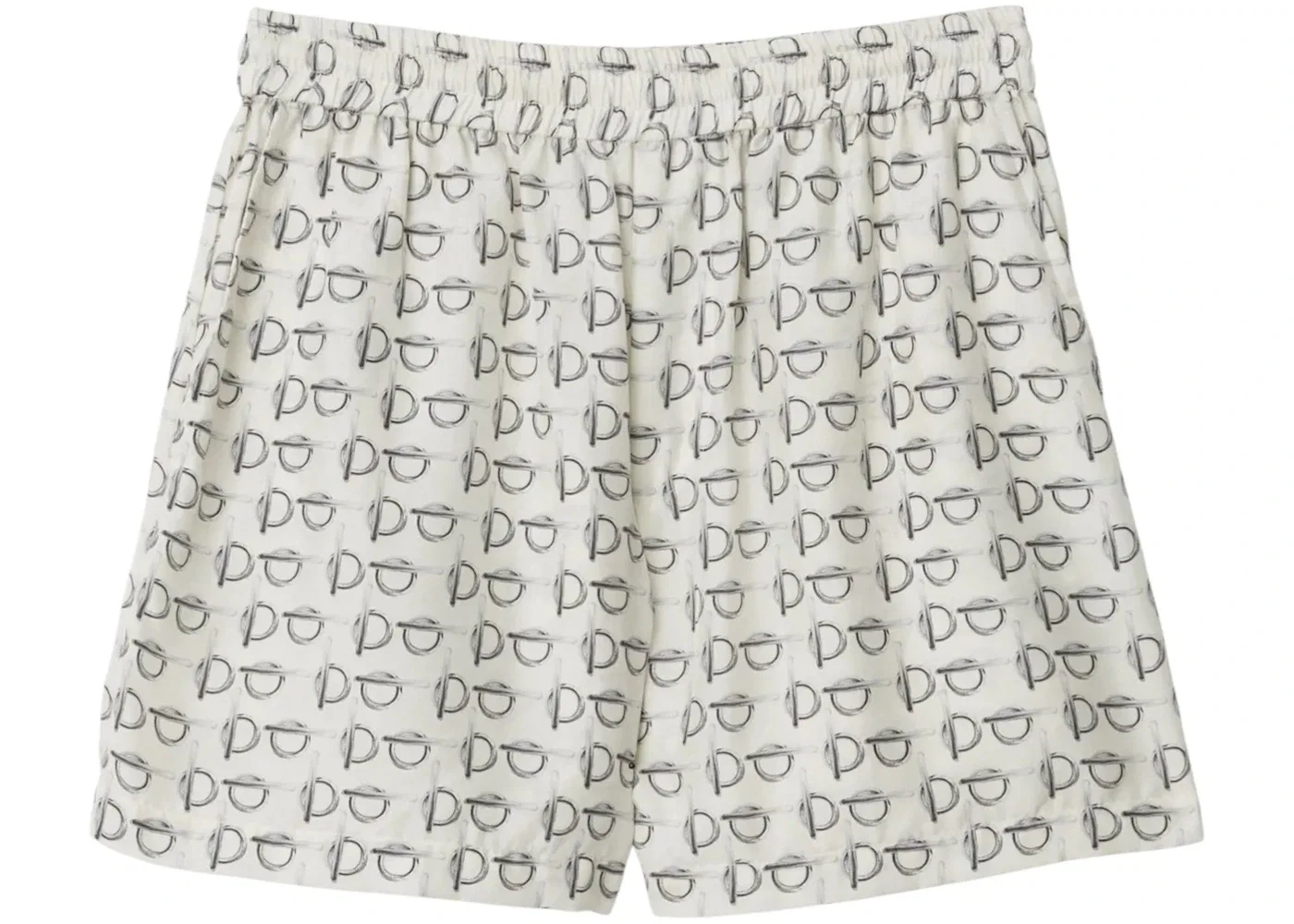 Женские шорты из мультишелкового шелка Silver/White Burberry, Silver/White
