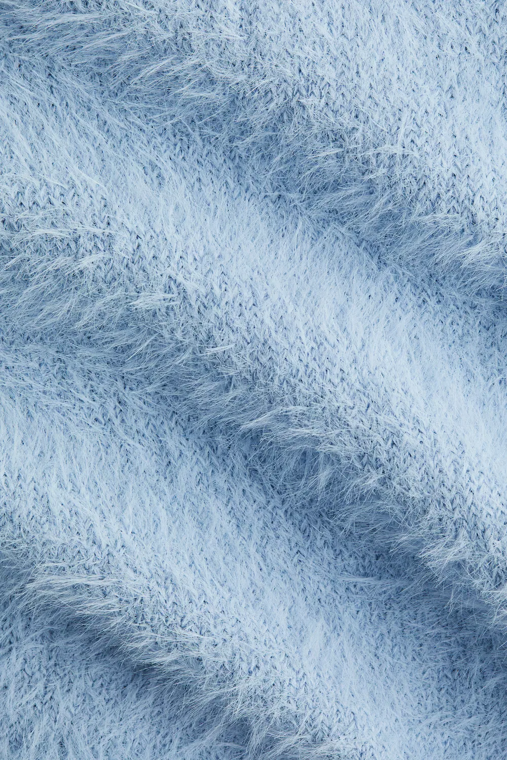Свитер из тонкой ворсистой вязки H&M, Hellblau — фото 2