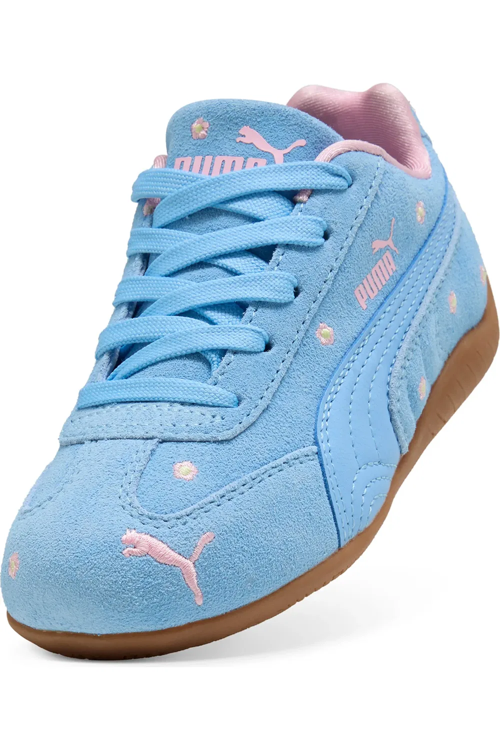 Детские кроссовки на шнуровке Speedcat OG PUMA, Team Light Blue/Gum — фото 3