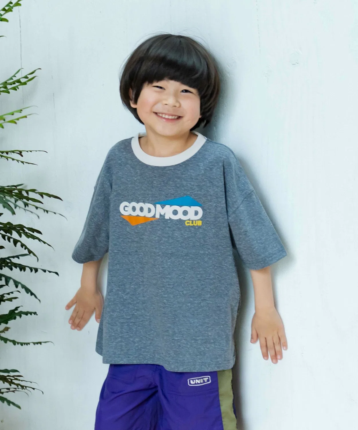 Детская футболка с длинным рукавомTCR Big Silhouette Ringer and D. petit main, Blue