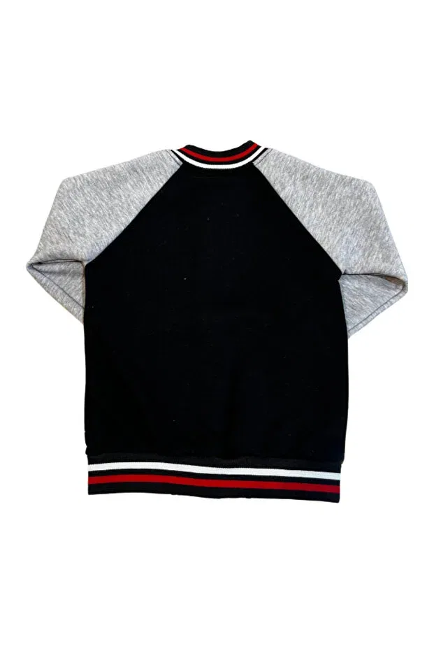 Детская куртка для девочек с вышивкой Sagokids Rhythm Clothing, Black — фото 3