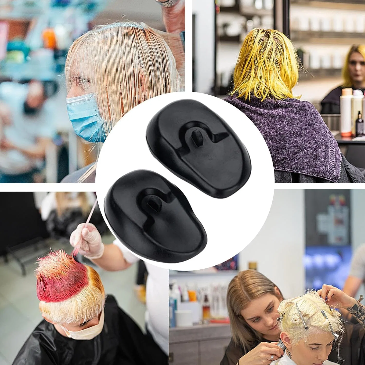Защитные наушники для волос Silicone, Black Sollee — фото 4