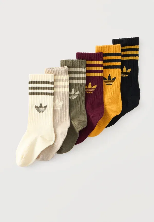 Комплект из 6 пар носков Crew унисекс Adidas Originals, светло-желтый