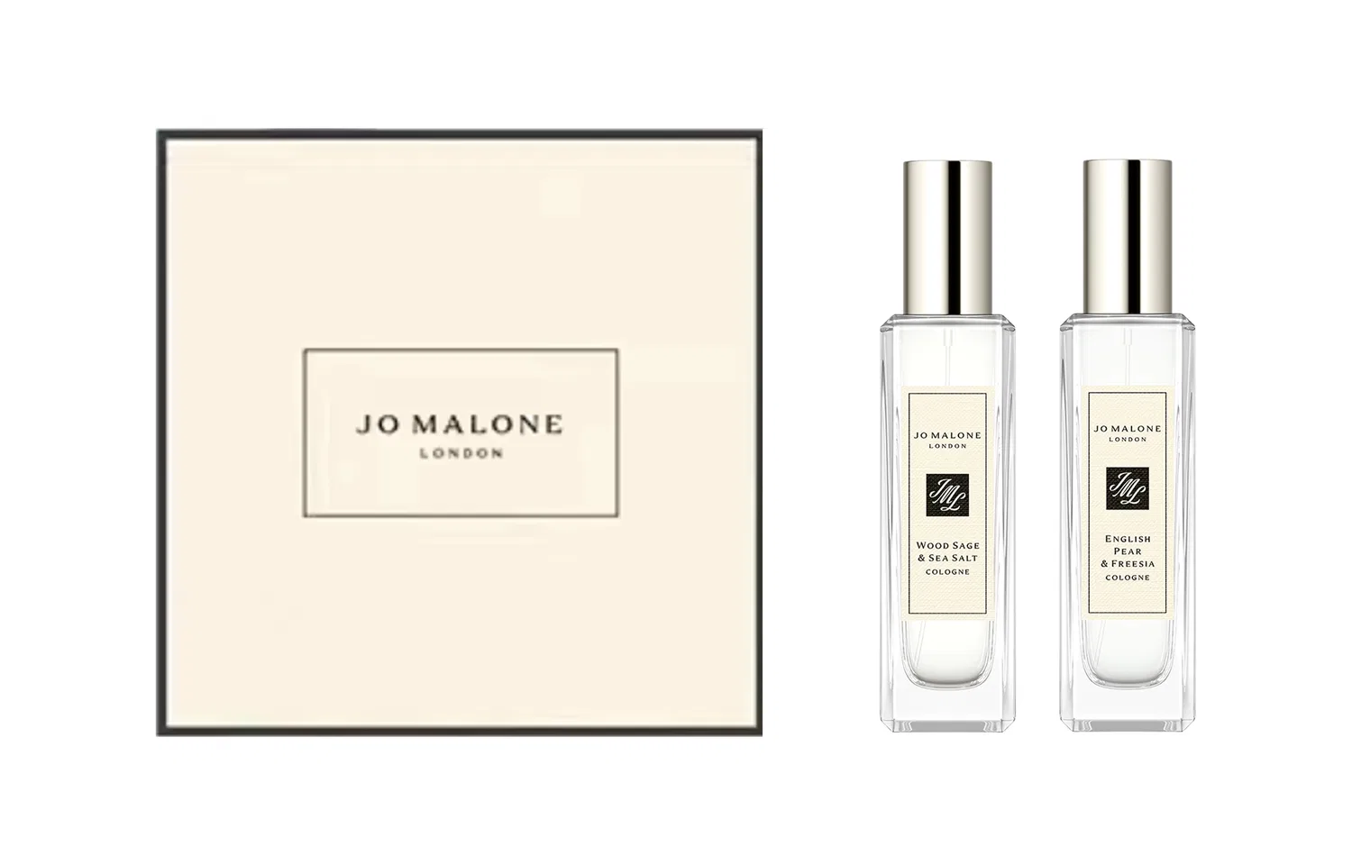 Женский парфюмерный набор Jo Malone London English Pear & Freesia + Sage & Maris Sal, 30 мл + 30 мл, Black