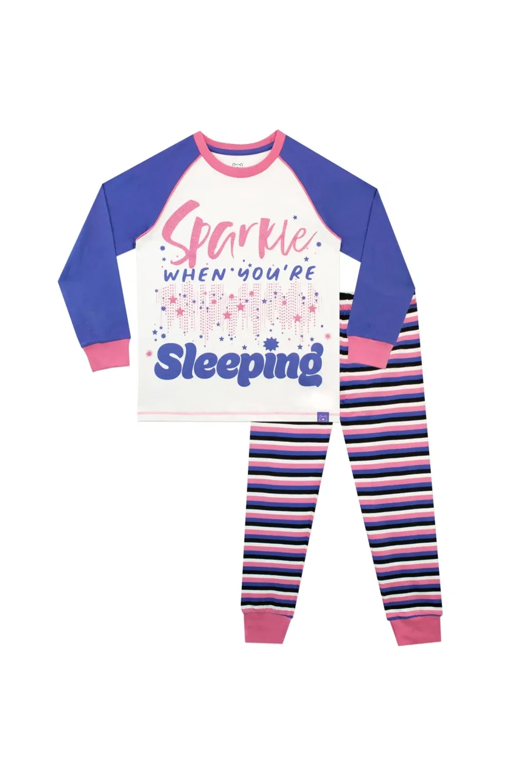 Пижама с блестящим принтом Sparkle Slogan Harry Bear, Purple