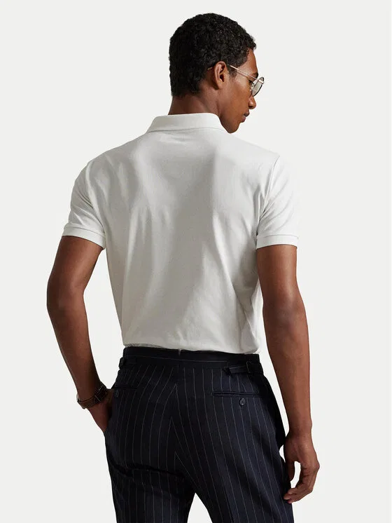 Поло custom slim fit Polo Ralph Lauren, белый — фото 3