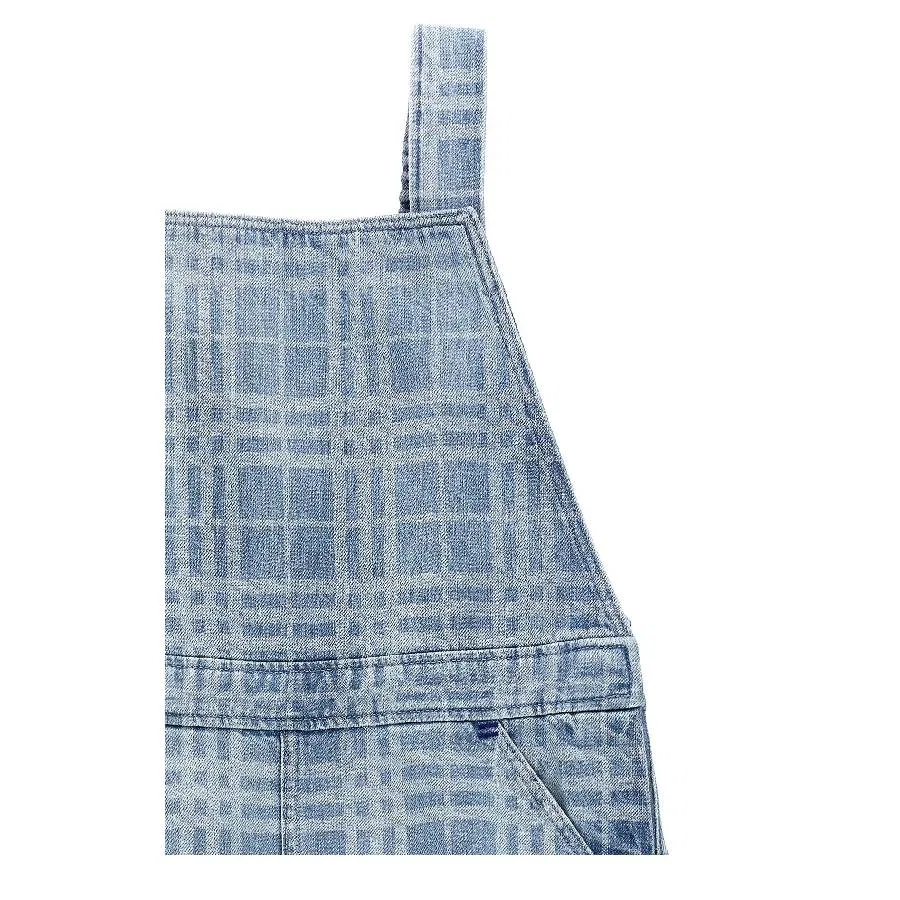 Платье джинсовое с принтом Martine Checked Denim Dress Burberry, Pale Blue Ip Check — фото 3