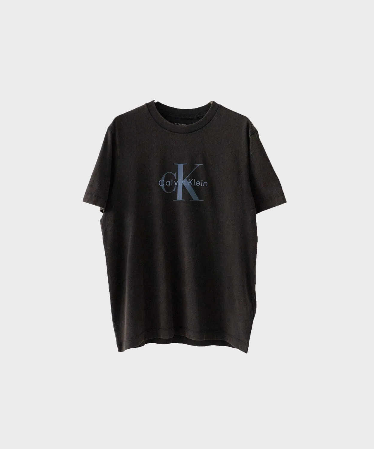 Мужская футболка с принтом Calvin Klein SS 20S Acid Wash Monologo Graphic Tee, Black — фото 2