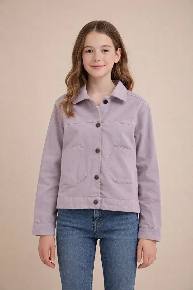 Детская куртка для девочек габардиновое Cansın Mini, Pink — фото 3