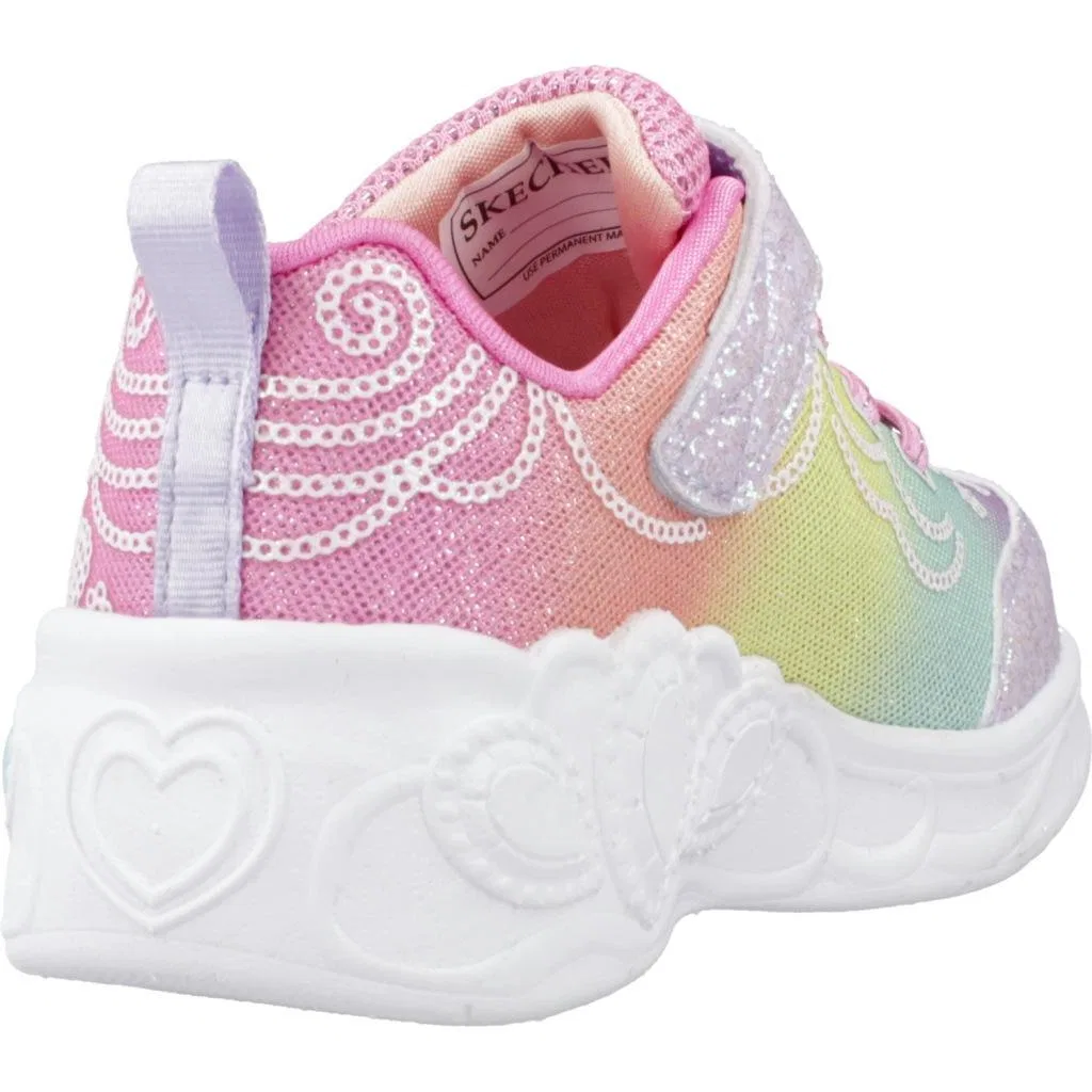 Детские кроссовки с подсветкой Princess Wishes Skechers, Bunt Malvenfarben Turkis — фото 3