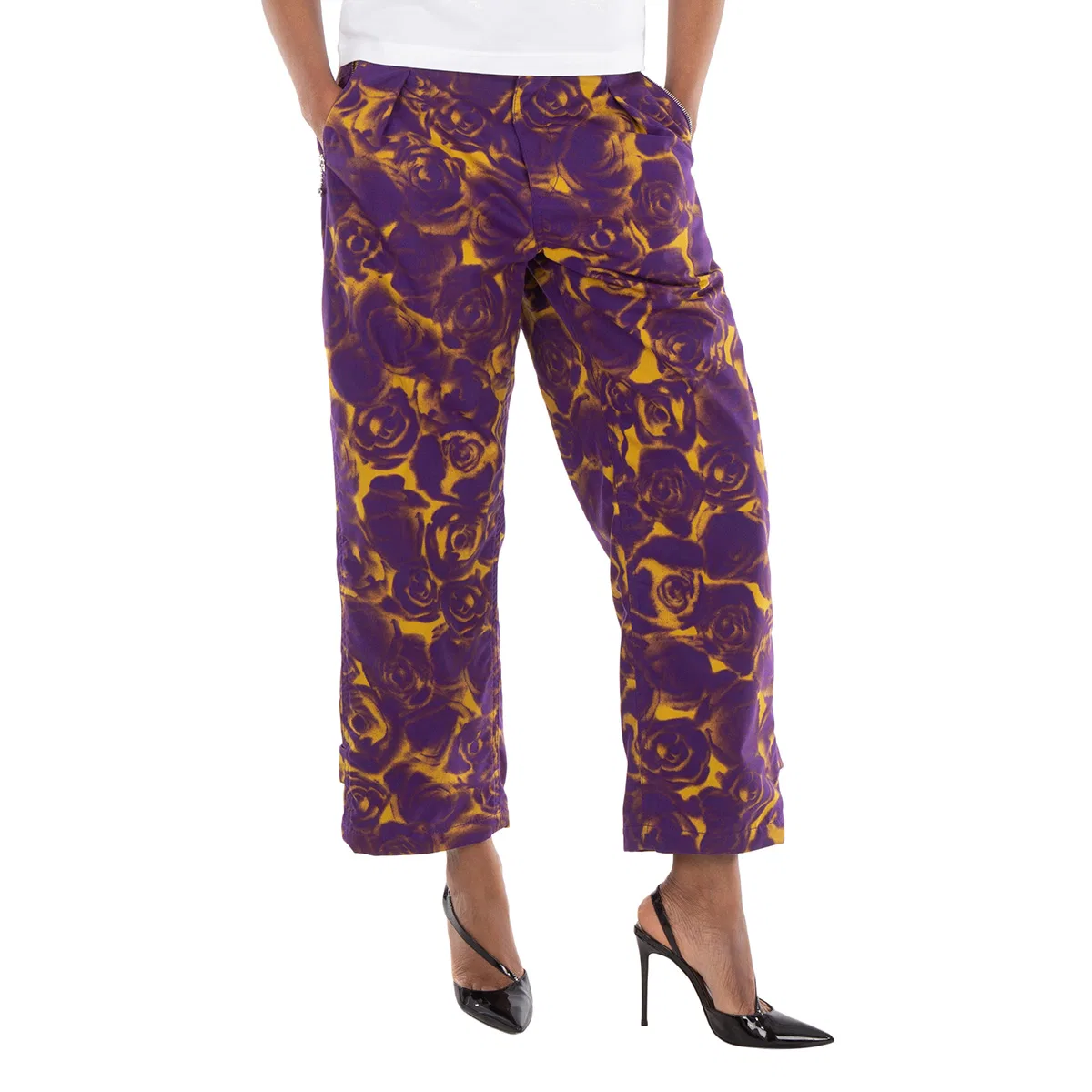 Брюки с принтом Floral Print Trousers Burberry, Pear Ip Pattern