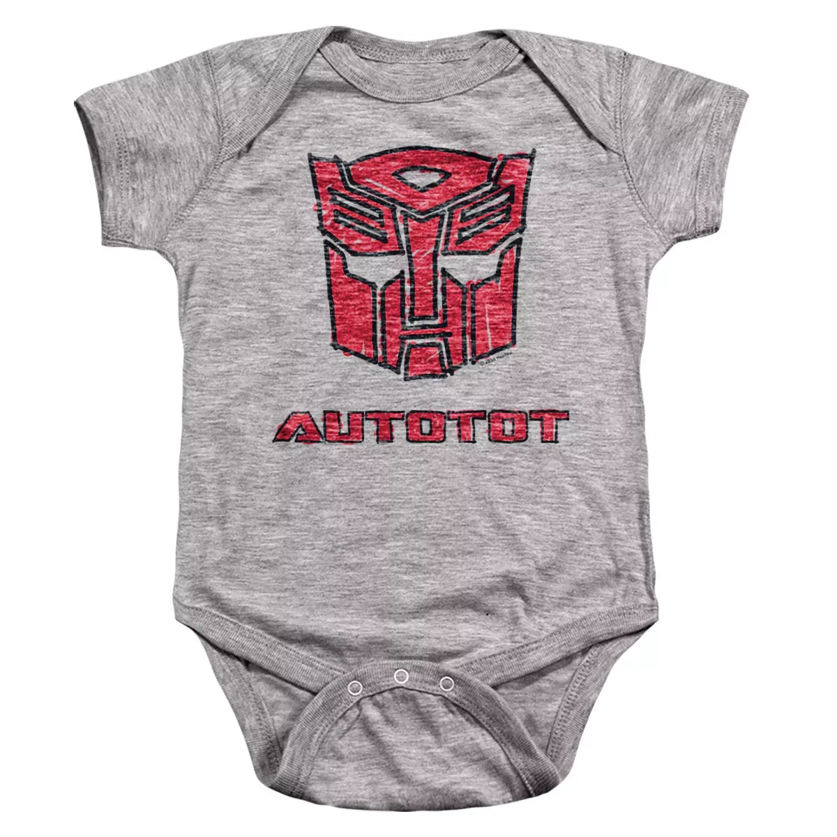 Детское боди с коротким рукавом Transformers, Athletic Heather