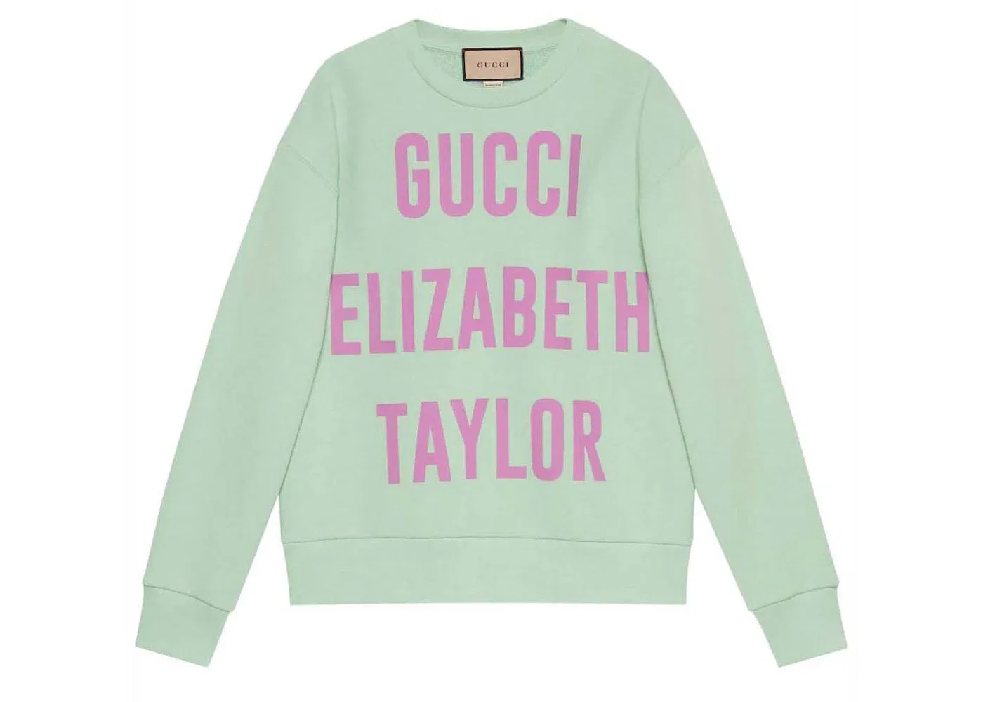 Женский свитшот с принтом Elizabeth Taylor Gucci, Green