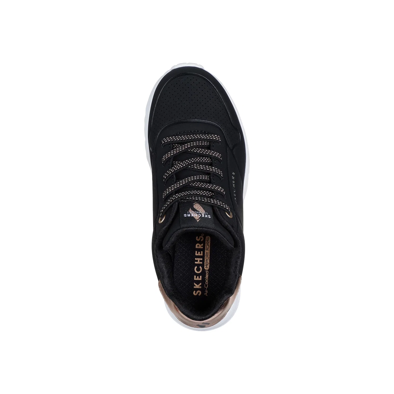 Кроссовки низкие с металлическим блеском Skechers, черный — фото 4