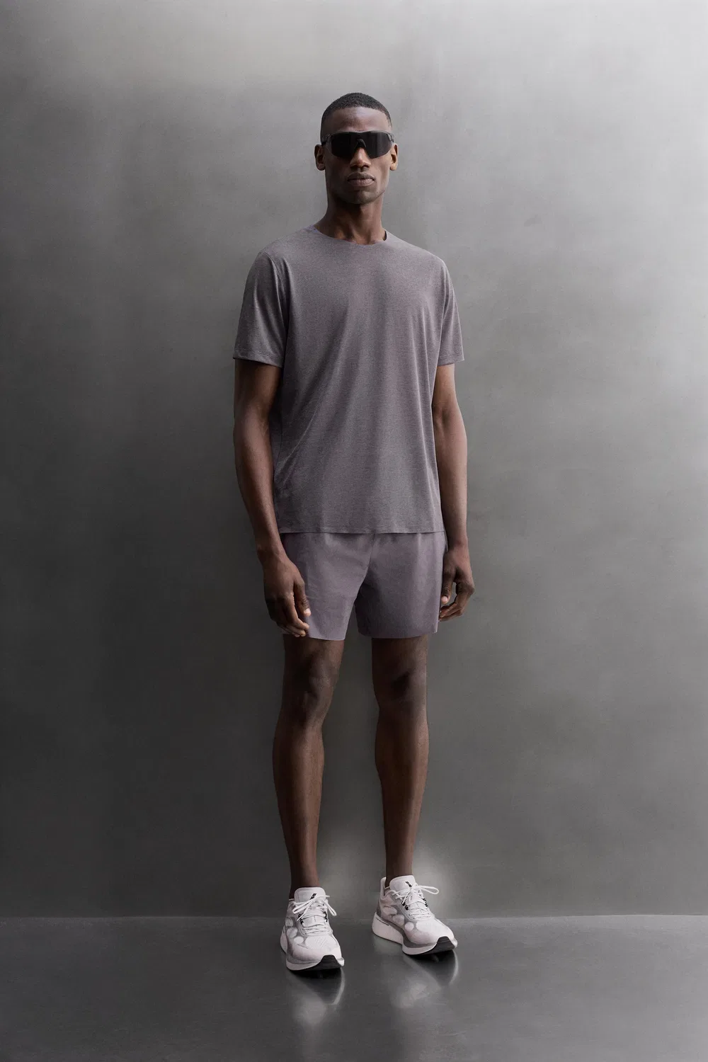 ЛЕГКАЯ СТРУКТУРИРОВАННАЯ ФУТБОЛКА ДЛЯ БЕГА ZARA, Dark Purple