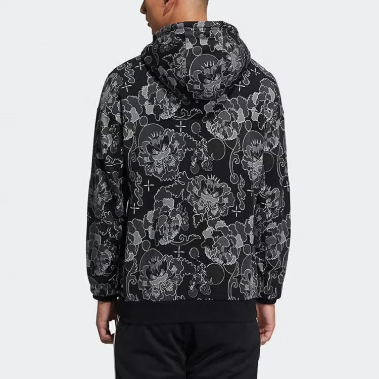 Худи с принтом Aop Adidas, черный — фото 3