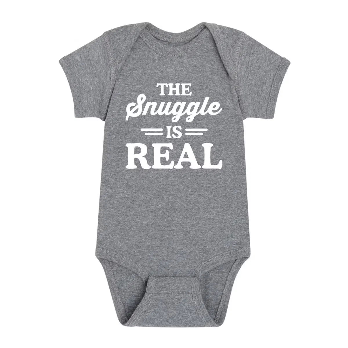 Боди-комбинезон детский с принтом The Snuggle is Real Instant Message, Athletic Heather