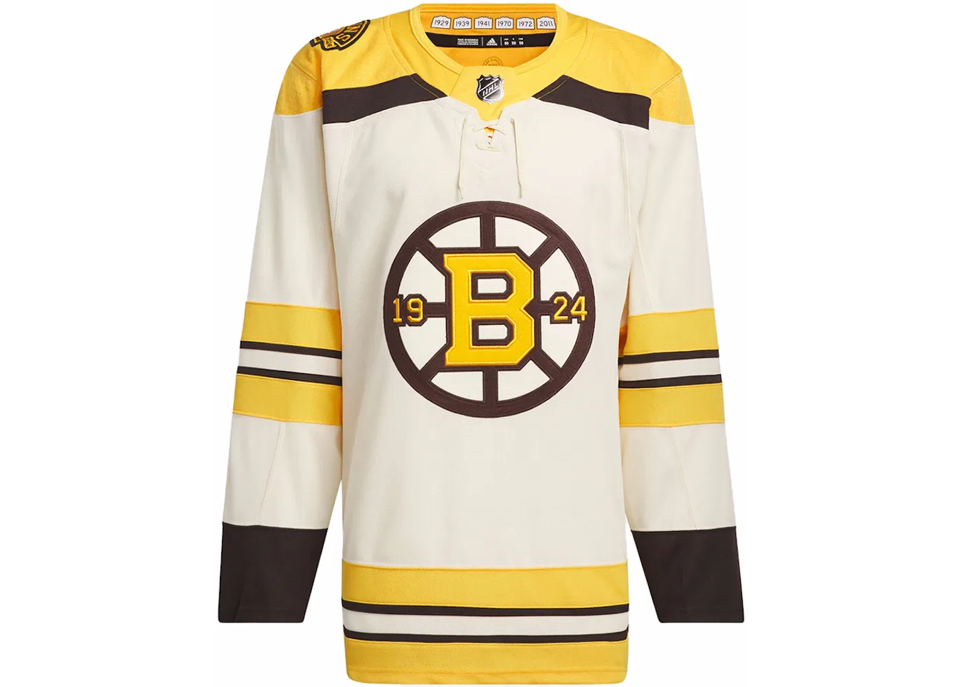 Мужская джерси с длинным рукавом Bruins Anniversary Third Adidas, Beige 15