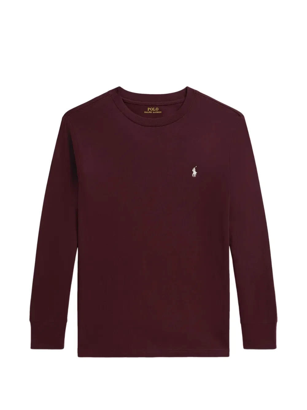 Футболка с длинными рукавами и вышитым пони Polo Ralph Lauren Kids, красный