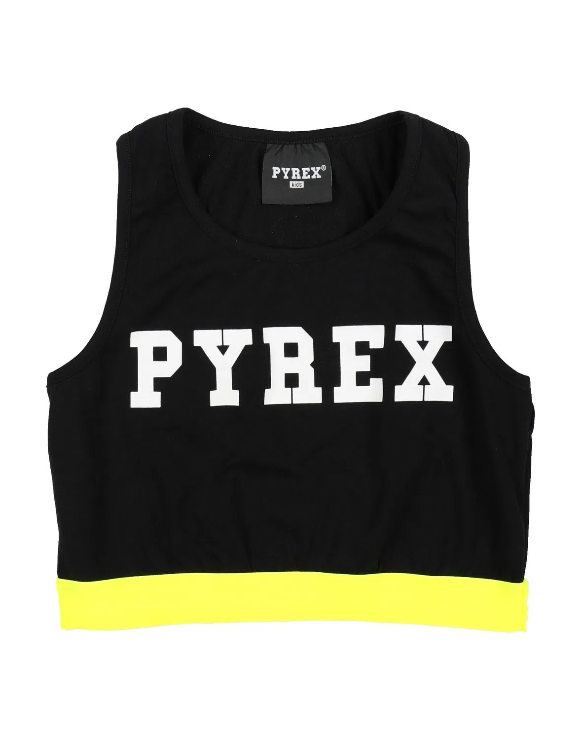 Детская майка для девочек с принтом Pyrex, черный