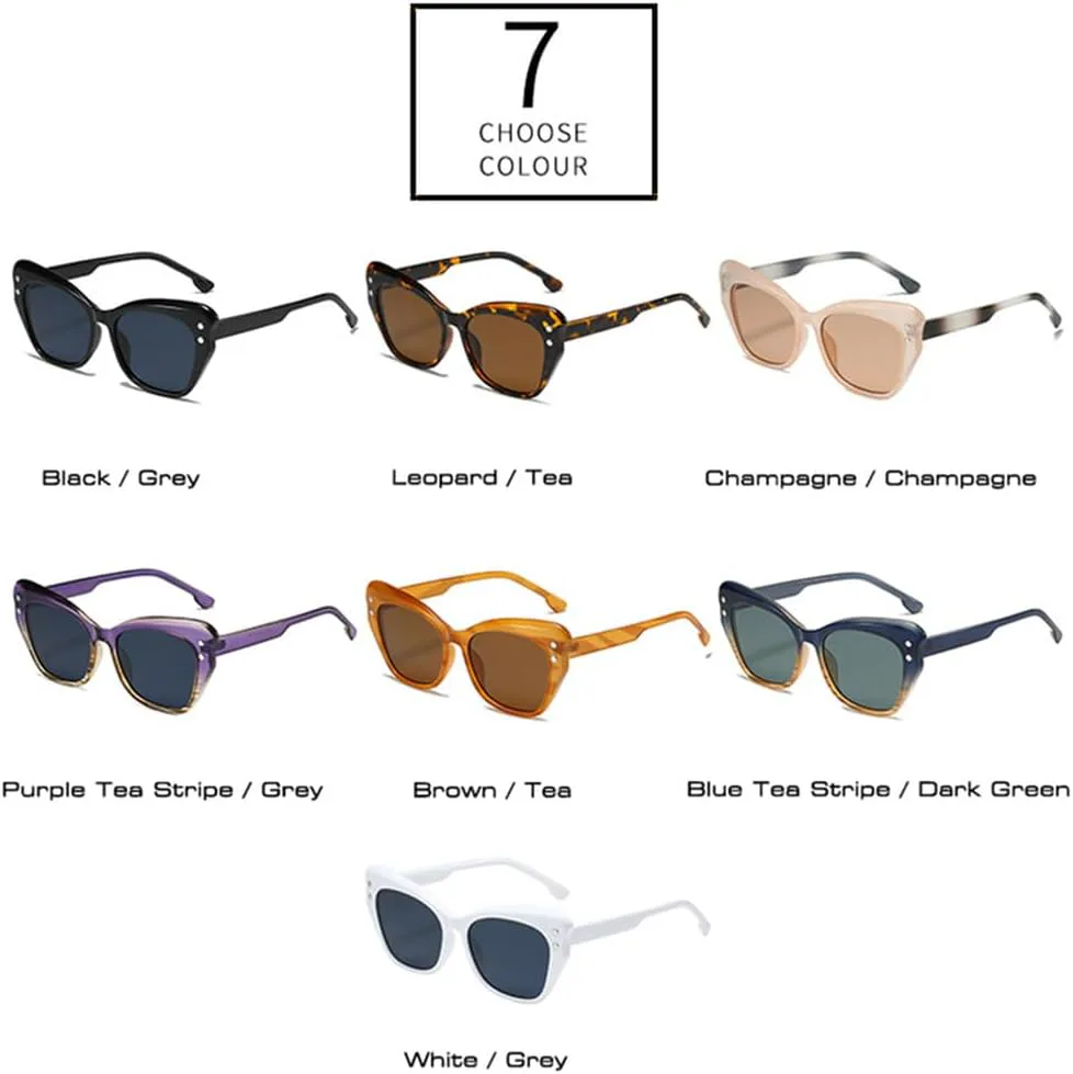 

Солнцезащитные очки UV400 - увеличенного размера "кошачий глаз" с заклепками, желейного цвета, для женщин и мужчин, для бега и активного отдыха UYPTK, White Grey