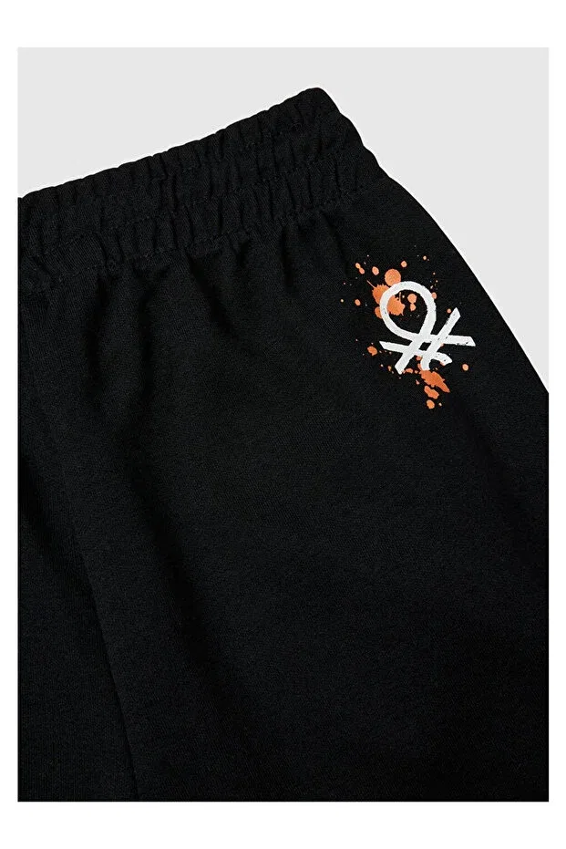 Детские спортивные штаны для мальчиков с принтом Benetton, Black — фото 3