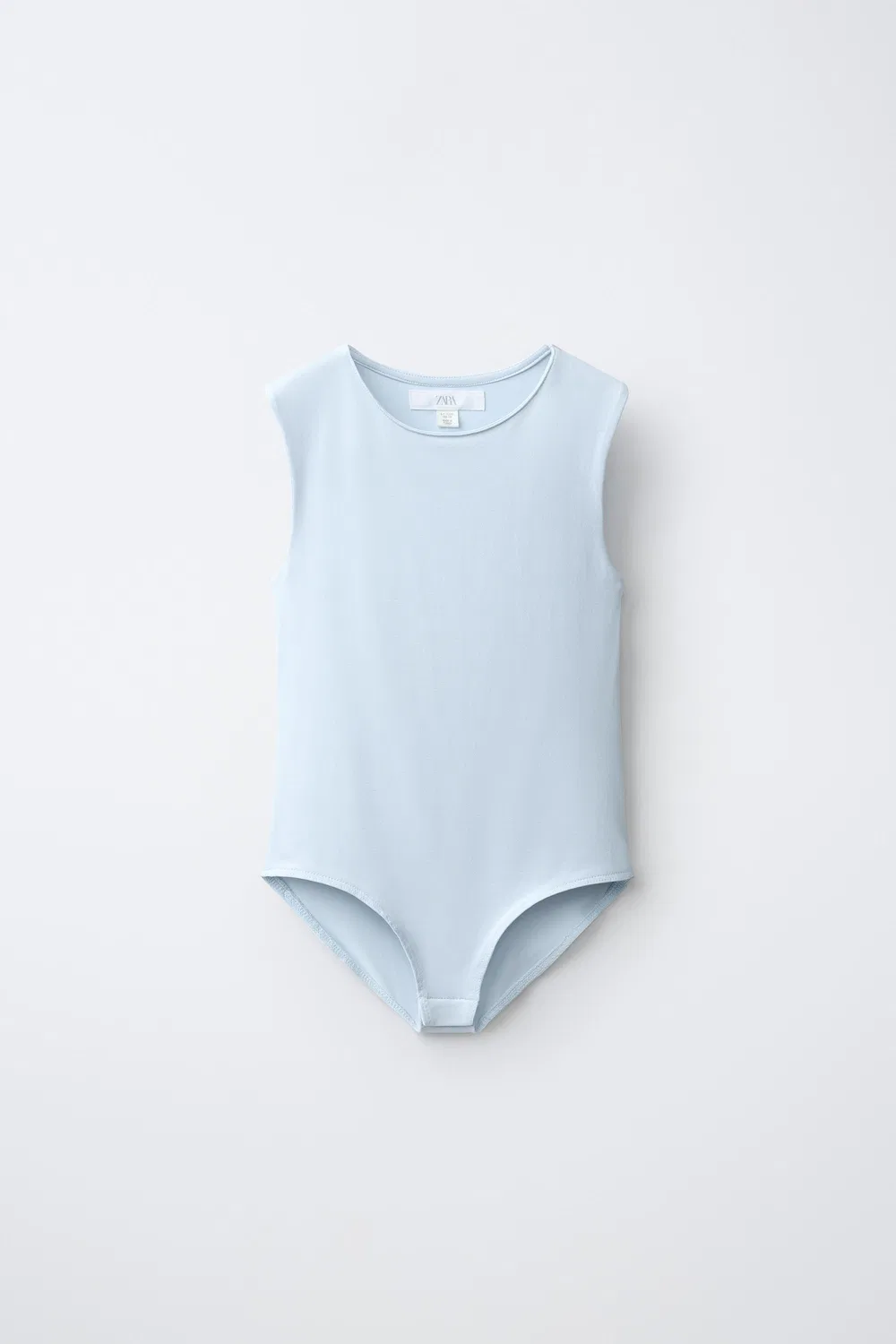 Боди из полиамида с вырезами ZARA, Pastel Blue