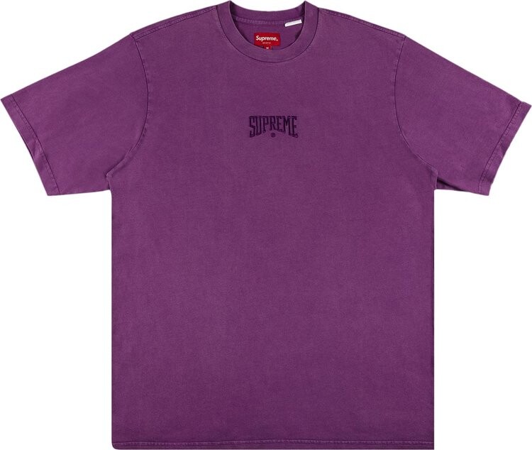 Футболка Supreme Acid Wash Short-Sleeve Top 'Plum', фиолетовый — фото 2