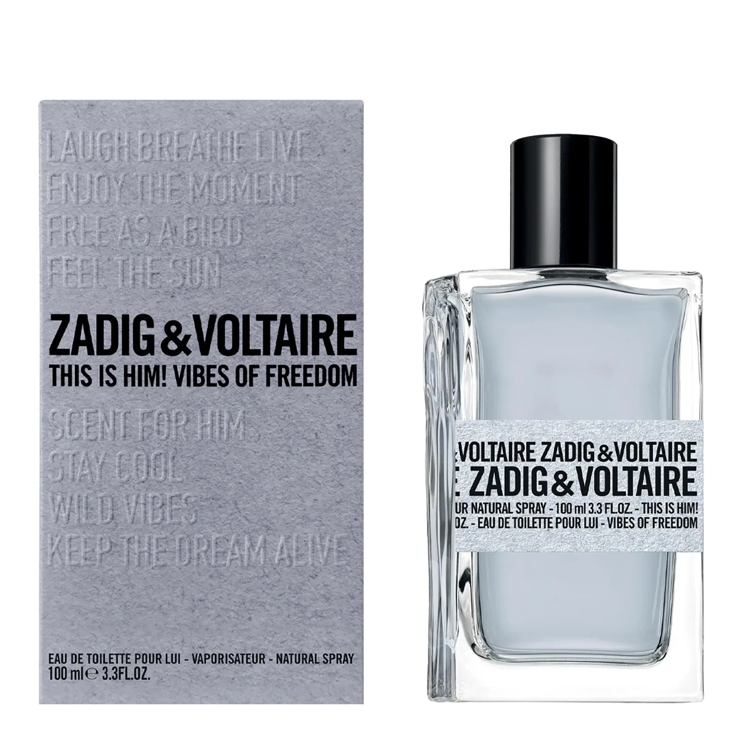 Мужская туалетная вода 50 мл с ароматом лаванды и мандарина Zadig & Voltaire This Is Him! Vibes of Freedom — фото 2