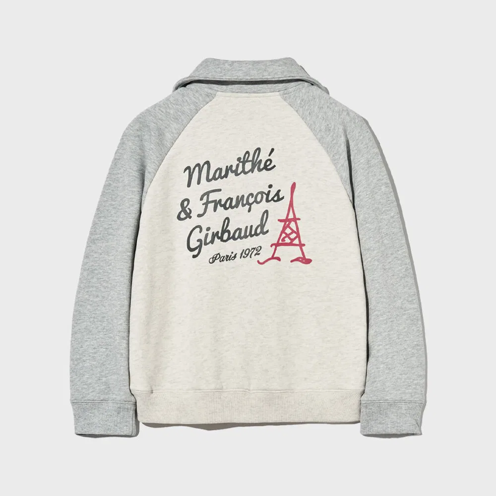 Детская толстовка Marithé Kids с контрастными цветами, серая — фото 3