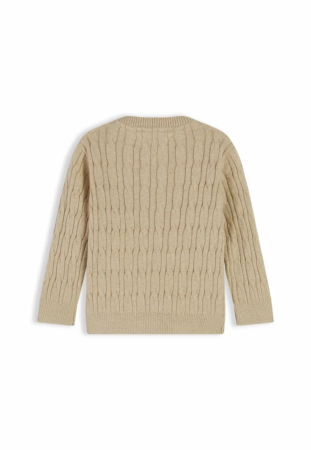 Вязаный свитер унисекс с вышивкой флага Tommy Hilfiger, Gentle Gold Heather — фото 2