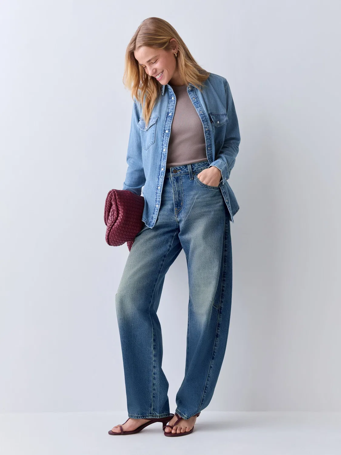 Джинсы с изогнутой штаниной, мешковатые Levi's, Most Wanted Blue