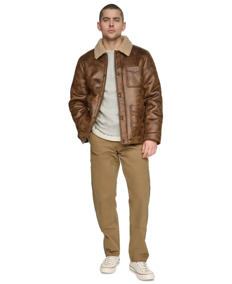 Куртка-ранчер из искусственного меха Classic-Fit Levi's, Brown — фото 2