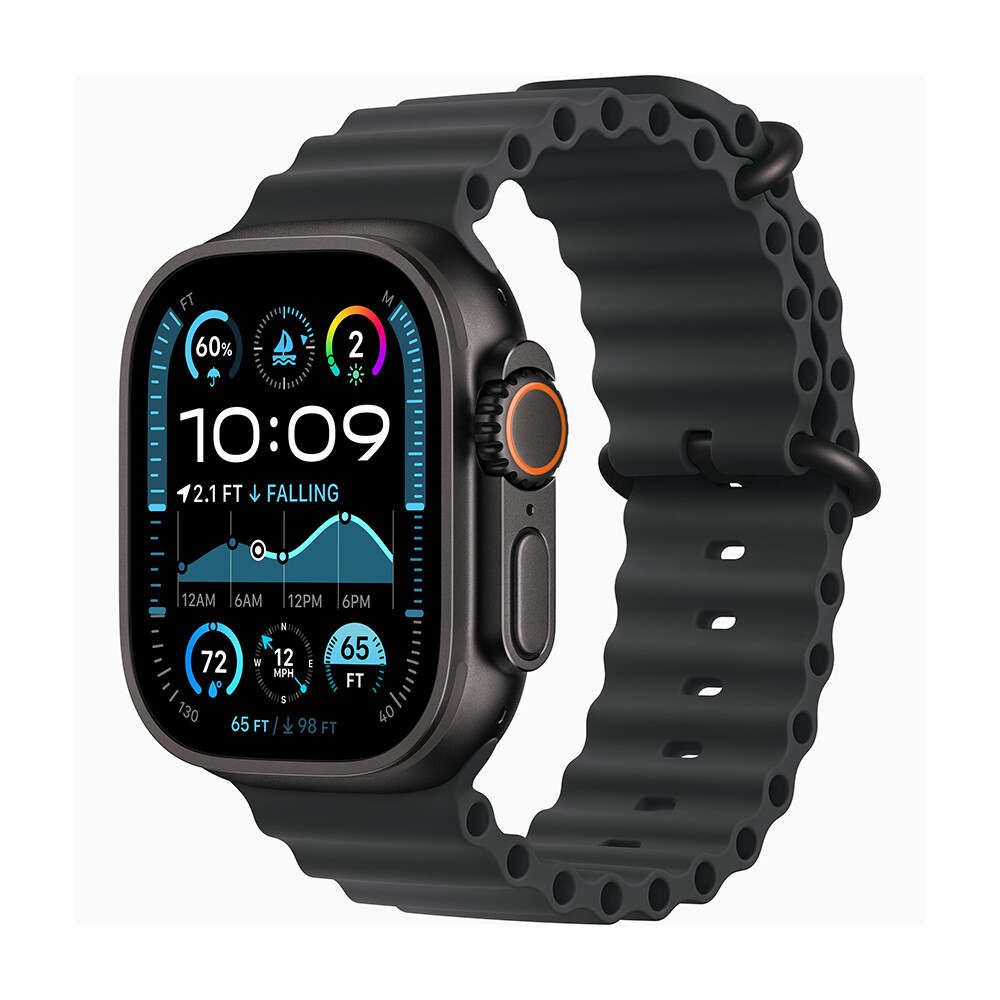 

Умные часы Apple Watch Ultra 2, 49 мм, GPS+Cellular, Black Titanium Case/Black Ocean Band, Черный, Умные часы Apple Watch Ultra 2, 49 мм, GPS+Cellular, Black Titanium Case/Black Ocean Band