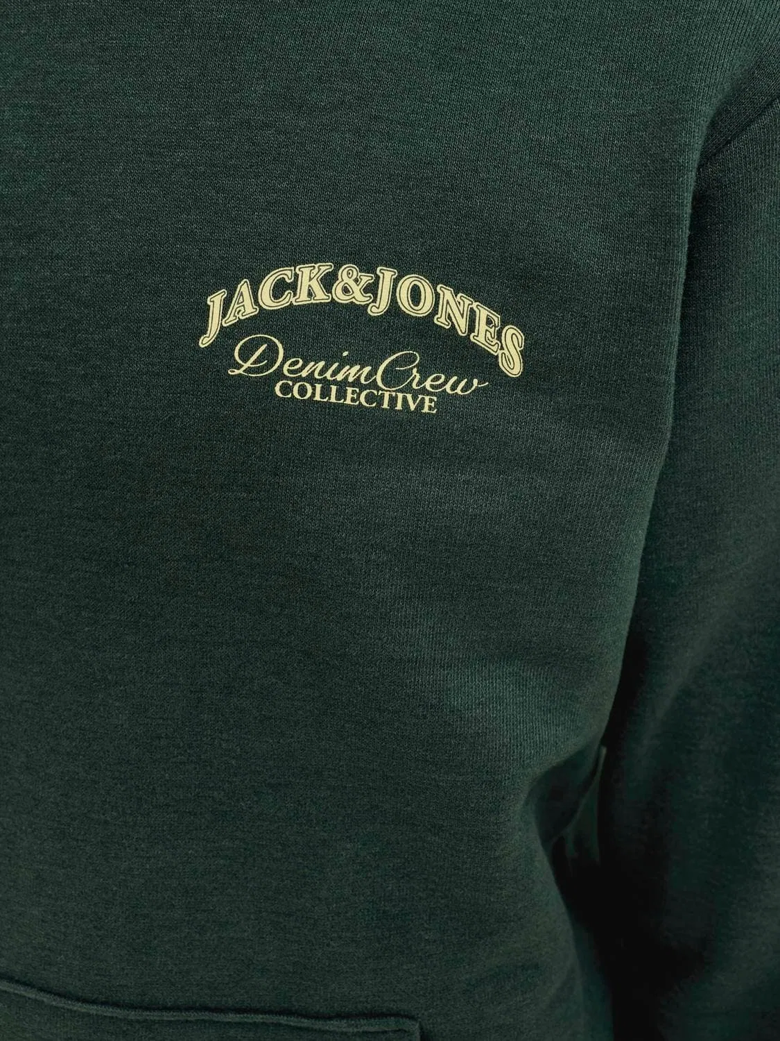 Худи с принтом JJEBRANDES BACKP RELAXED SWEAT Jack & Jones Junior, зеленый — фото 3