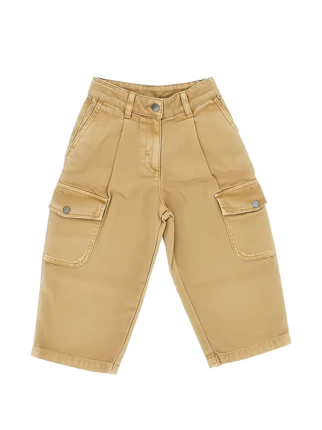 Плиссированные брюки-карго Stella Mccartney Kids, коричневый