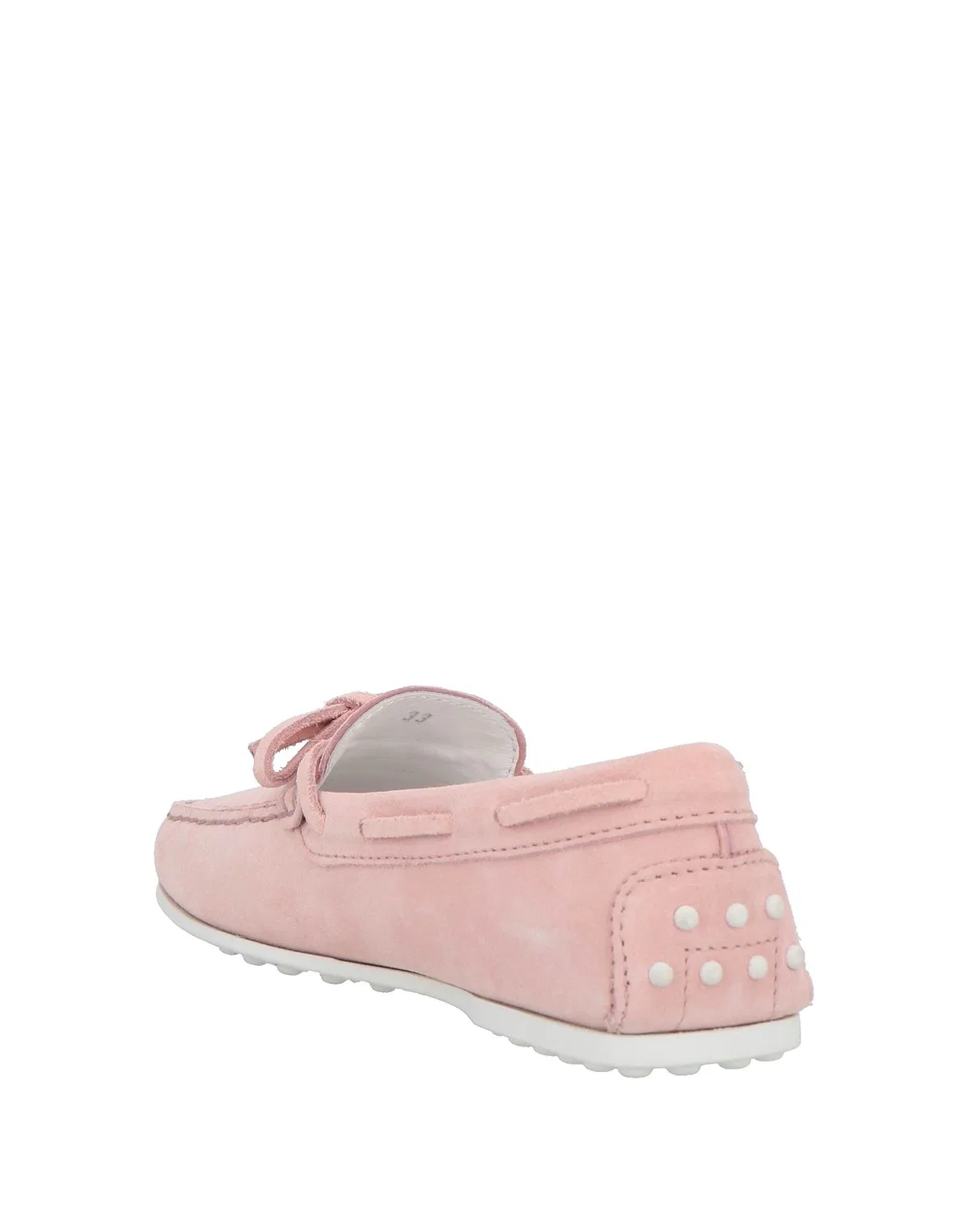 Детские лоферы для девочек замшевые Tod'S, Light Pink — фото 3