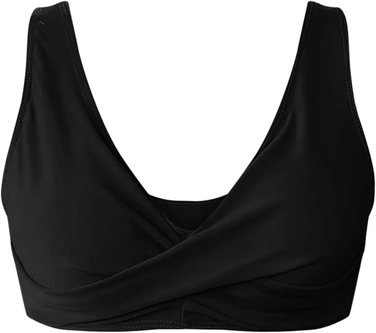 Женский бикини-топ с V-образным вырезом и push-up, Black — фото 4