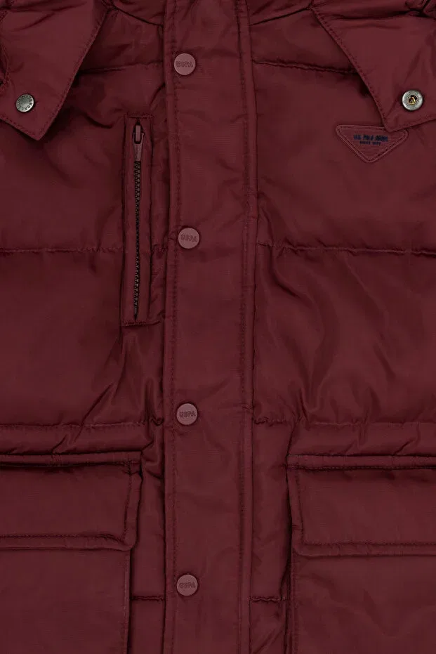 Детское пальто для мальчиков с капюшоном U.S. Polo Assn., Red — фото 3