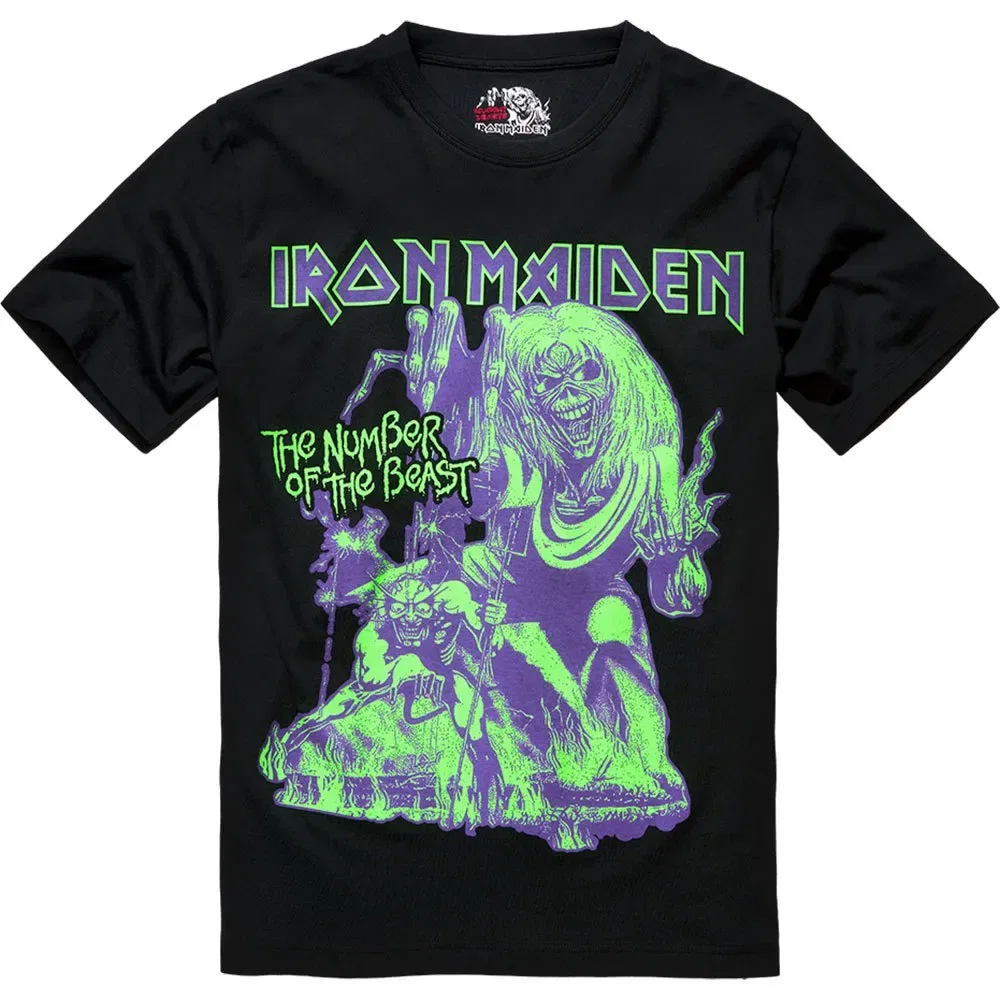 Футболка с коротким рукавом Iron Maiden Number of the Beast Brandit, фиолетовый