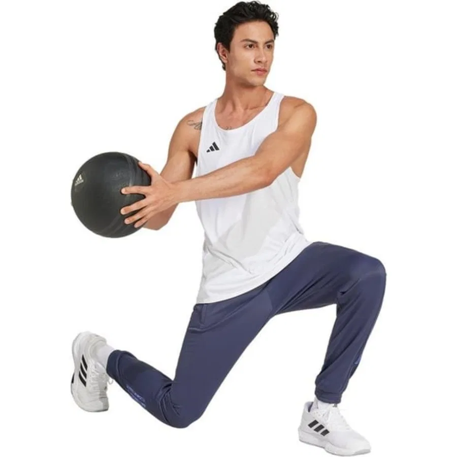 Спортивные штаны с камуфляжным принтом adidas IX0925 Camo Pant, Синий — фото 4