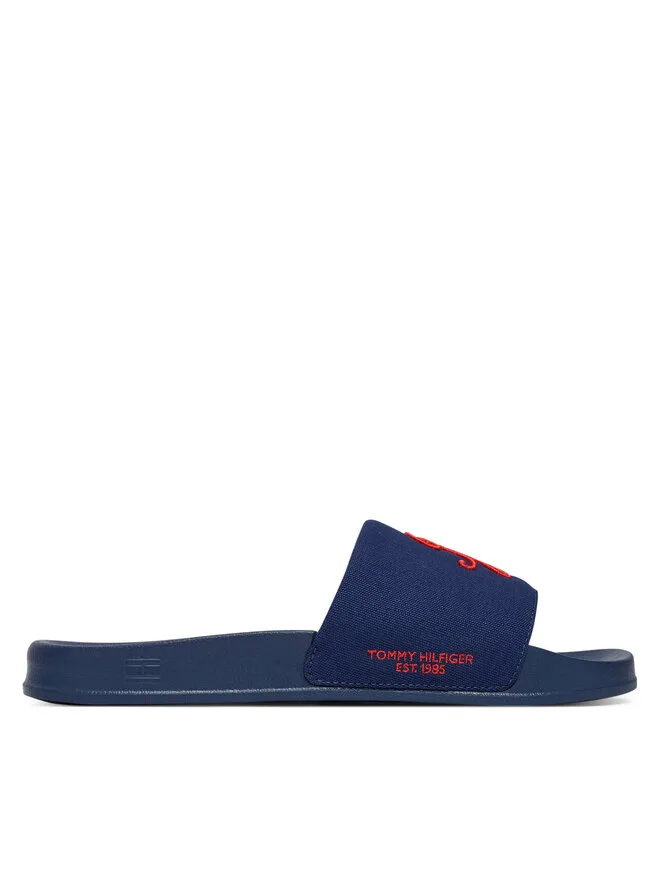 Tommy Hilfiger Мюли Logo Embroidery Canvas FM0FM05858, темно-синий