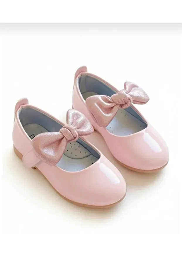 Детские балетки для девочек из лакированной кожи Ege Kids, Powder